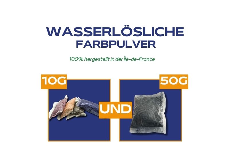 Wasserlösliche Farbpulver